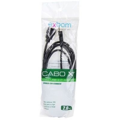 Cabo Extensor USB 2.0 Am/Af EXBOM 2 Metros