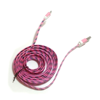 Cabo Dados Carregador Celular ROSA V8 - 1 Metro