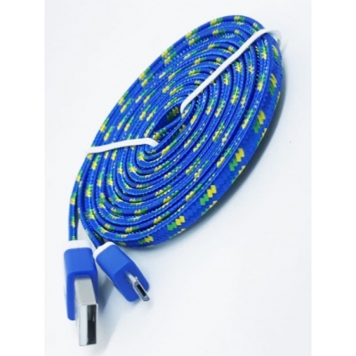 Cabo Dados Carregador Celular AZUL V8 1 Metro