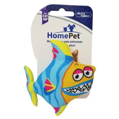 Tubarão Azul Nylon com Cat Nip Home Pet 9cm