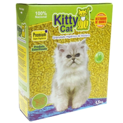 Granulado Higiênico de Madeira Kitty Cat 1,5 kg