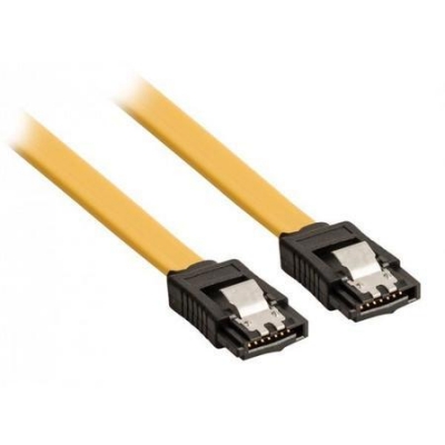 Cabo De Dados SATA Com Trava 50 cm Amarelo