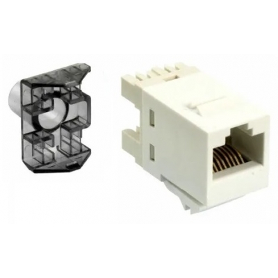 Conector fêmea rj-45 cat5e amp sl 110 jack almond