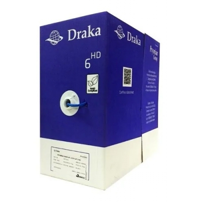 Cabo Lan Rede CAT 6 U/UTP GigaBIT 4X24AWG LSZH Azul Prysmian (metro)