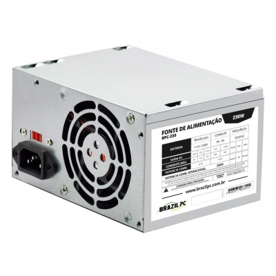 FONTE ATX COM SATA 230W 24 PINOS COMUM