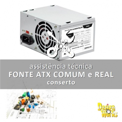 Conserto de Fonte ATX Comum e Real